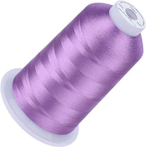 Vista 49 de Simthread 5500 yardas de hilo de bordar, 5000M de alto rendimiento 40WT 100% hilo de poliéster – 170+ colores vívidos, clasificado de alta velocidad