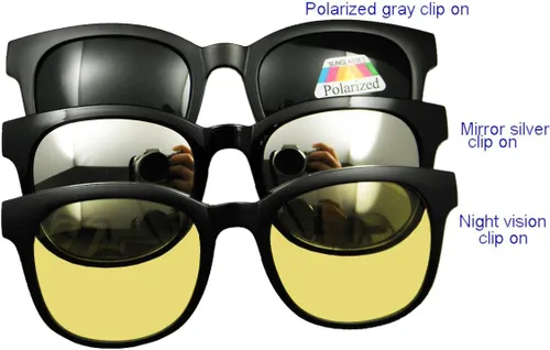 Vista 4 de Circleperson Gafas de lectura bifocales Gafas de sol marco polarizado+3 lentes de clip