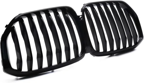 Vista 6 de MotorFansClub Parrilla de rejilla para BMW X5 G05 xDrive40i xDrive50i xDrive45e M50i 2019 2020 2021 2022 2023 parrilla frontal de repuesto negro