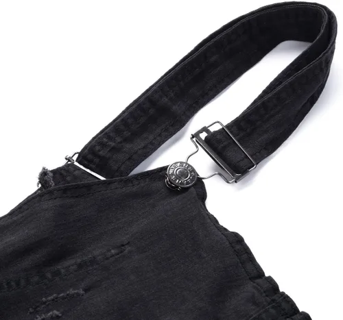 Vista 5 de Mono de mezclilla ajustado para hombre Monos Pantalones cortos Pantalones transpirables Dungarees