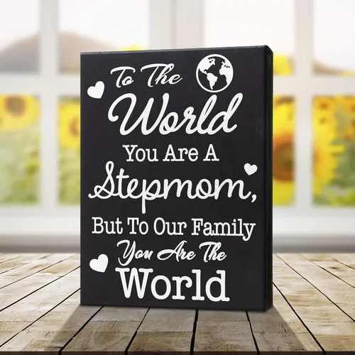 Vista 4 de JennyGems Regalos para madrastra, To the World You Are a Stepmom, But To Our Family You Are the World, regalos para madrastra, regalos