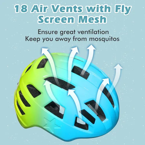Vista 6 de Zacro Kids Helmet 5-14 for Boys Girls, Adjustable Lightweight Toddler Helmet with Reflective Safety Stickers, Fits Bicycle Balance Bike Scooter