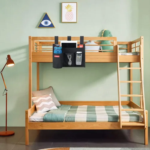 Vista 7 de Zafit Organizador colgante para mesita de noche, organizador de almacenamiento para revistas, teléfono, control remoto (4 bolsillos, negro)