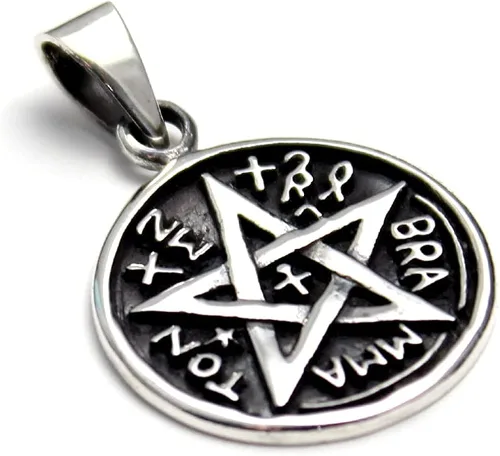 Vista 2 de COSUMOSU Sterling Silver tetragrammaton Pentacle Star Eliphas Levis Pendant
