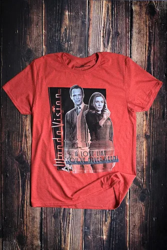 Vista 2 de Marvel WandaVision - Camiseta para adultos, Rojo