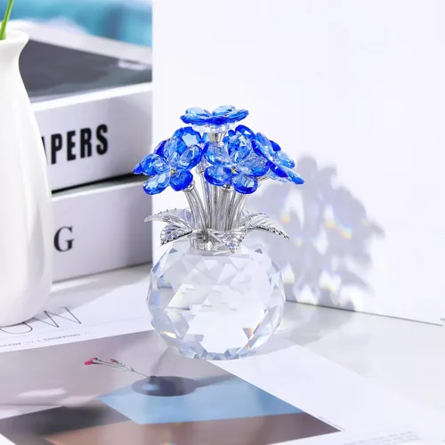 Vista 7 de Regalo de flores de cristal azul Forget Me Not Flower Gifts