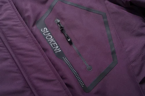 Vista 3 de SUOKENI - Chaqueta de esquí impermeable, para mujer, cálida, de invierno, resistente a la nieve, con capucha, ideal para snowboard