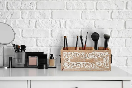Vista 4 de Farmhouse Decor - Organizador de cubiertos de 3 compartimentos para utensilios y cubiertos para fiestas, organizador de encimera para cuchara