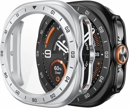 Vista 29 de Misxi - Funda con protector de pantalla para Galaxy Watch 5/4 de 1.575 in 1 negro + 1 transparente