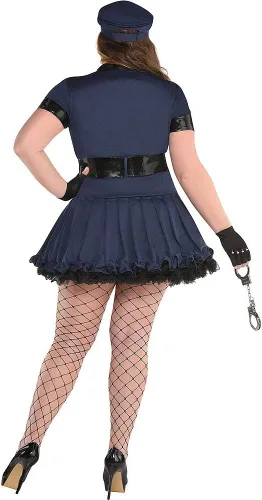 Vista 3 de AMSCAN Locked N Loaded Cop Disfraz de Halloween para mujer, talla grande con accesorios incluidos