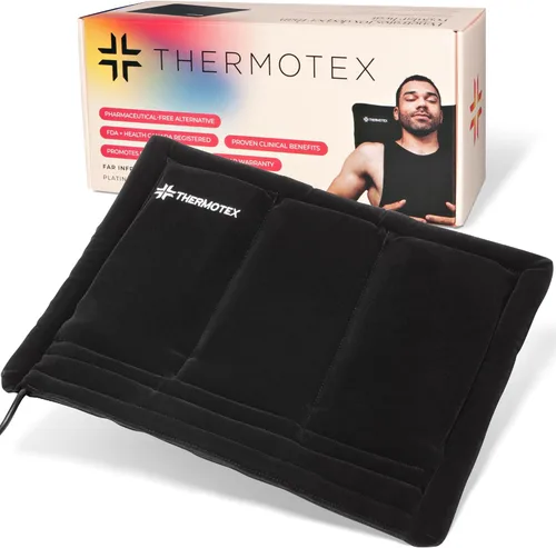 Vista 10 de Thermotex Almohadilla térmica de infrarrojos lejanos – Dorada – Almohadilla térmica premium para aliviar molestias – Calienta y relaja los músculos