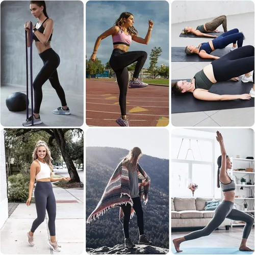 Vista 4 de GAYHAY Leggings con bolsillos para mujer, tallas regulares y grandes, pantalones de yoga capri de cintura alta, control de abdomen, compresión