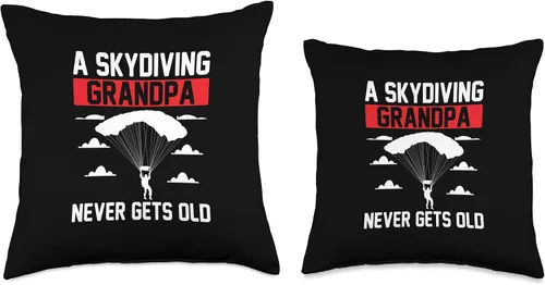 Vista 3 de Skydiving Grandpa Never Gets Too Old Parachute Skydiver Almohada