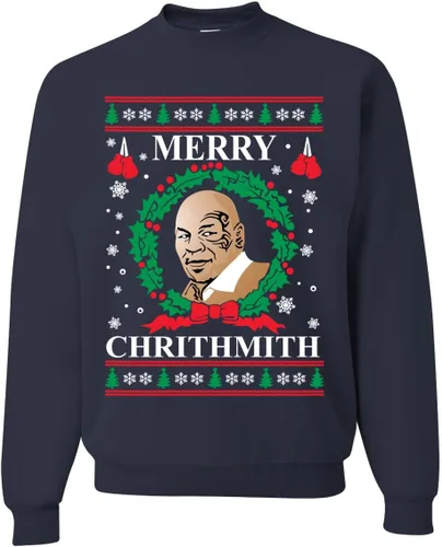 Vista 9 de Merry Chrithmith Ugly Christmas Sweater Unisex Crewneck Graphic Sweatshirt Negro Bitcheth