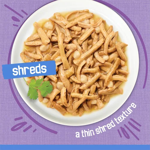 Vista 4 de Sabrosas tiras de alimento húmedo Purina Friskies para gatos, 24 unidades de 5.5 onzas