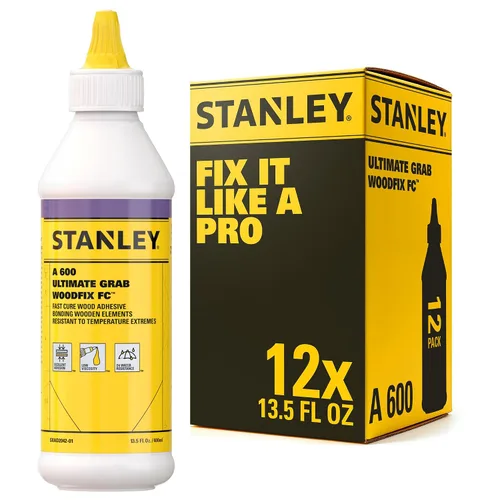 Vista 7 de STANLEY D4 - Pegamento para madera de curado rápido, 1 x 13.5 onzas, alta resistencia, secado rápido, perfecto para carpintería, muebles y más