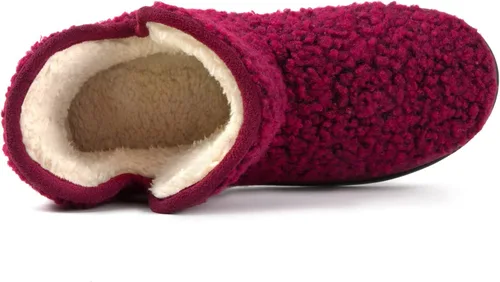 Vista 3 de RockDove - Pantuflas estilo botín de forro polar con espuma viscoelástica y suela de goma para mujer