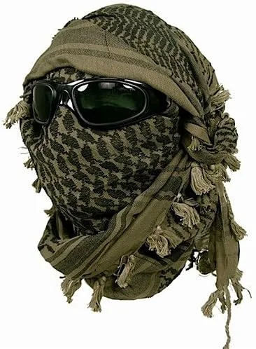 Vista 7 de Bufanda para cuello Tapp Collections, Shemagh para cabeza de calidad superior., VerdeNegro
