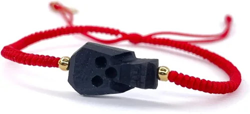 Vista 10 de Red String Protection Bracelet for Women Against Evil Eye Genuine Jet Stone Azabache Contra el Mal de Ojo