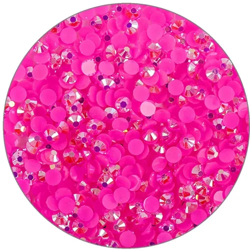Vista 15 de 3000 piezas de diamantes de imitación de parte posterior plana SS6/2 mm de vidrio transparente AB, gemas redondas de cristal para arte de uñas