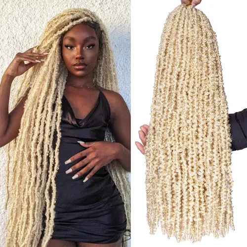 Vista 30 de Leeven Cabello de ganchillo de 12 pulgadas de color marrón mariposa 30#