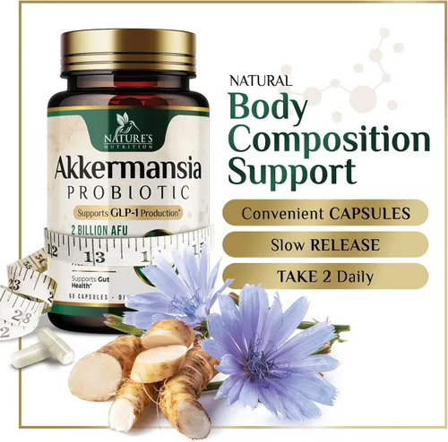 Vista 5 de Akkermansia Suplemento para la salud intestinal - Probiótico Akkermansia prémium con fibra prebiótica - Akkermansia Muciniphila 2 mil millones