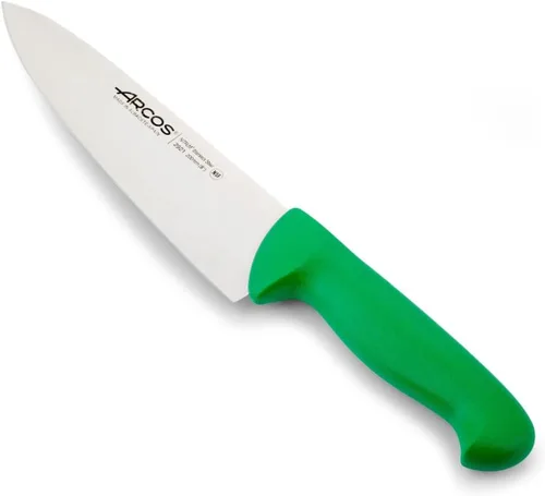 Vista 10 de Arcos Cuchillo de chef serie 2900 – Hoja de acero inoxidable de nitro, mango negro de polipropileno, plata, sistema de identificación