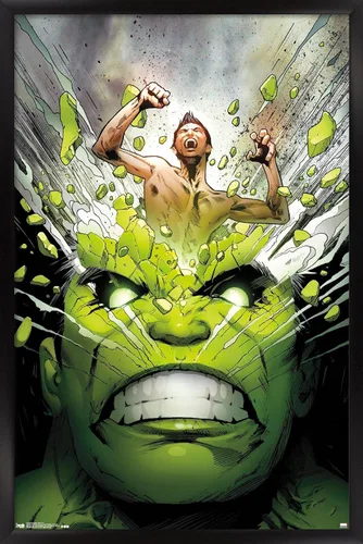 Vista 8 de Trends International Marvel Comics - Póster de pared de The Incredible Hulk - Cover #171, 14.725 x 22.375 pulgadas, versión enmarcada de madera