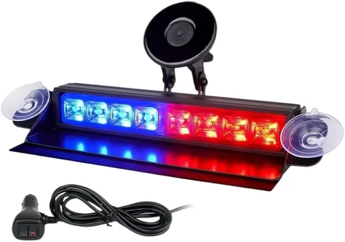 Vista 13 de [Usado] Xprite - Barra de luz estroboscópica verde de emergencia para tablero, carcasa de aluminio con 20 patrones de flash y ventosas, función