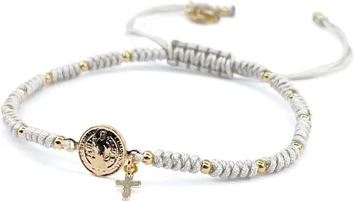 Vista 8 de St Benedict Medal Adjustable Red String Pulsera San Benito