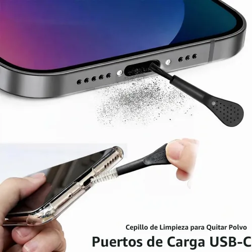 Vista 6 de Mizi Enchufe antipolvo USB C para iPhone 17 Pro Max (paquete de 4) - Puerto de carga y protector de puerto de altavoz, accesorios completos