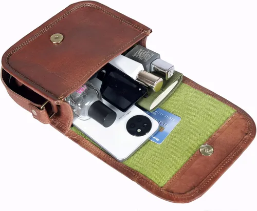 Vista 7 de cuero 7 pulgadas pequeño hecho a mano Crossbody hombro cuero genuino iPadTablet Vintage Messenger Bag para 6.5 pulgadas iPad pro para mujeres hombres