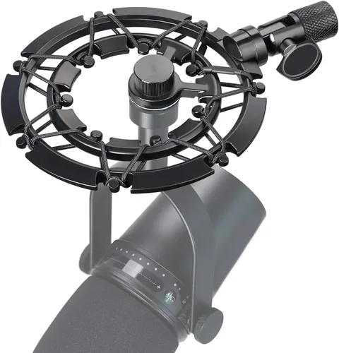 Vista 9 de SUNMON Shure MV7 Pop Filter - Cubierta de espuma para parabrisas de micrófono profesional compatible con micrófono Shure MV7 Podcast para minimizar