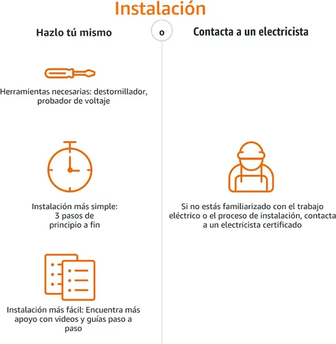 Vista 3 de Amazon Basics - Interruptor inteligente de 3 vías, funciona solo con Alexa, Wi-Fi de 2.4 GHz, no requiere concentrador, color blanco