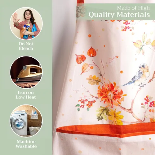 Vista 926 de Maison d' Hermine Delantales para mujer con bolsillo, 100% algodón (27.50 x 31.50 pulgadas)