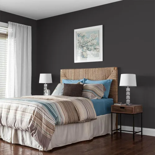 Vista 368 de Glidden Pintura Interior + Imprimación: Gris/Plata Antigua, Una Capa, Satinado, 1 Galón