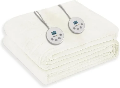 Vista 27 de Wapaneus Manta térmica eléctrica con bolsillo para los pies, con 10 niveles de calefacción y 4 ajustes de temporizador, 4 horas de apagado