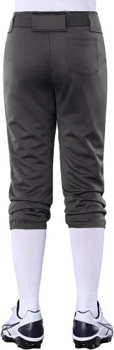 Vista 3 de Stelle Pantalones de sóftbol para niñas, pantalones de béisbol para jóvenes, pantalones de lanzamiento rápido con bolsillos, camiseta para niños