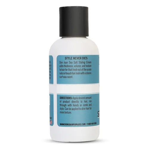 Vista 2 de Don Juan Crema para peinar el cabello con sal marina, sujeción ligera, acondiciona y añade volumen y textura al cabello, ingredientes naturales