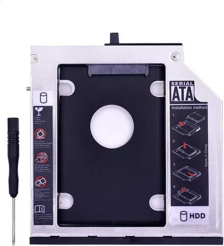 Vista 9 de 0.500 in Universal SATA 2nd HDD/SSD Caddy para Lenovo ThinkPad T420, T430, T510, T520, T530, W510, W520, W530 – Reemplaza tu bahía óptica de CD/DVD