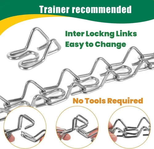 Vista 3 de Collar de entrenamiento para perros con puntas curvadas con anillo giratorio ajustable