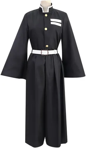 Vista 3 de Disfraz de kimono de Demon Tanjiro con arete para cosplay de Shinobu Zenitsu Giyuu Tomioka para mujeres y hombres