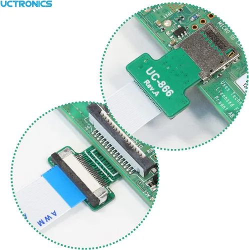Vista 3 de UCTRONICS Extensor flexible micro SD macho a hembra, adaptador de cable de extensión de tarjeta micro SD de 5.9 pulgadas compatible con Raspberry