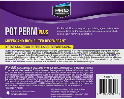 Vista 2 de Pot Perm Plus Greensand filtro de hierro regenerante 28oz botella para Pro productos KP02N