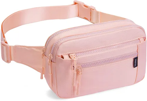 Vista 6 de Telena Riñoneras para mujeres y hombres, a la moda, con correas ajustables, 201-Rosa