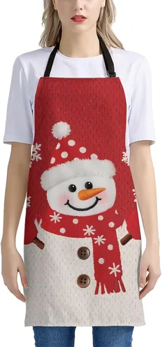 Vista 133 de Dreaweet Delantal de cocina unisex con cuello ajustable de Navidad