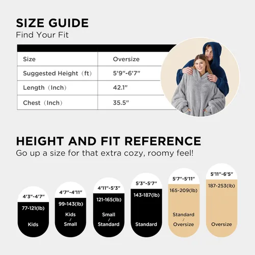 Vista 7 de Bedsure Manta con capucha portátil, regalos para el Día de la Madre para mujeres, sudadera con capucha cálida y acogedora para mujeres y hombres
