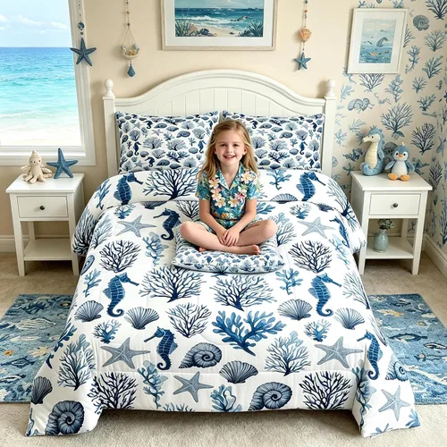 Vista 30 de Juego de edredón Lake Home Camper tamaño King, juego de ropa de cama náutica con ancla para niños, niñas, niños, adultos, decoración de dormitorio