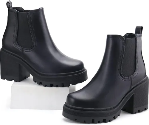 Vista 6 de firelli Botas Chelsea de moda para mujer, botas de plataforma clásicas