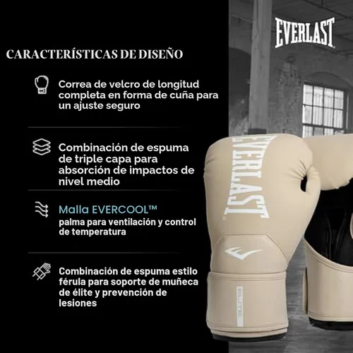 Vista 3 de Everlast Guantes de boxeo Elite 2 Canela